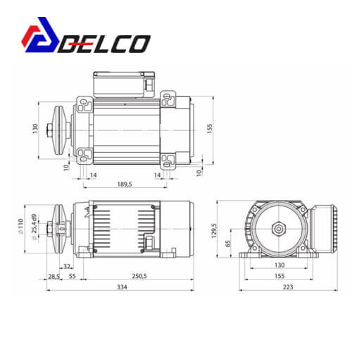 مشخصات فنی الکتروموتور ایتال موتورز تکفاز و سه فاز MR65