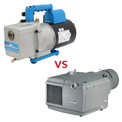 مقایسه مستقیم مصرف روغن پمپ وکیوم روغنی بوش و بکر