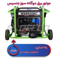 موتوربرق 5.5 کیلووات دوگانه‌سوز جنسیس BS6500EC