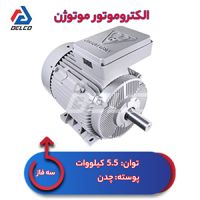 الکتروموتور 5.5 کیلووات سه فاز پوسته چدن موتوژن